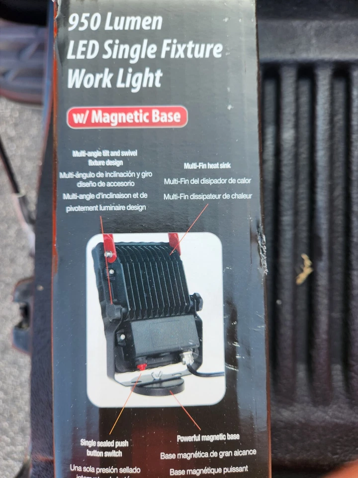 Bayco 950 lúmenes LED luz de trabajo base magnética con cable accesorio individual SL-1504  Foto 4 de 4