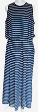 Ann Taylor Sz 14 Multicolor Striped Sleeveless Maxi Dress Lined