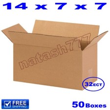 50 - 14x7x7 Cardboard Boxes 32-ECT Mailing Packing Shipping Corrugated Carton