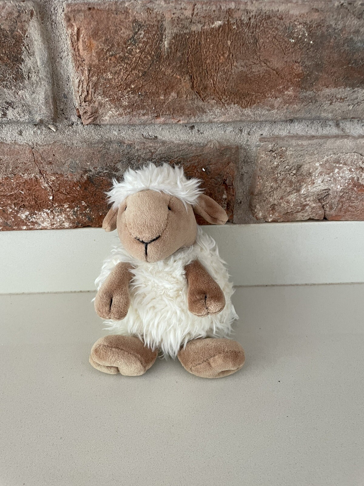Retired Jellycat Puffball Sheep Cream/Brown Beanie Plush 1998 | eBay