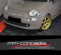CUP Spoilerlippe Schwarz FüR Fiat 500 Frontspoiler Spoilerschwert Frontlippe V2