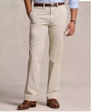 NWT Polo Ralph Lauren Classic Fit Core Replen Chino Pants Men's 50Bx32 Beige New