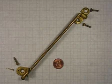 WEBER-KNAPP #1763 CABINET DOOR STAY, NON-HANDED, STEEL, SATIN BRASS-PLATED