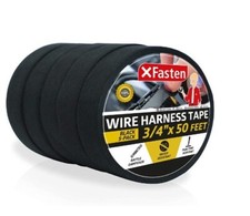 Wire Harness Tape 3/4 Inch By 50 Foot 5 Pack High Temp Wiring Loom Harness Tool
