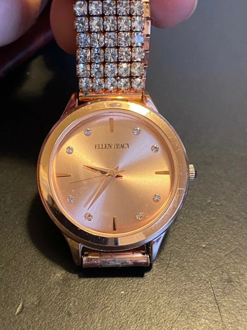 Ellen tracy watches rose cheap gold