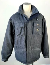 Napapijri Loden Wool Antarctic Expedition Geographic Gray Coat Sz XL Mens