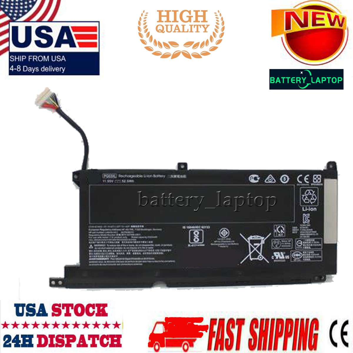 Battery Compatible with Hp Pavilion Gaming 15-DK 15T-DK 15