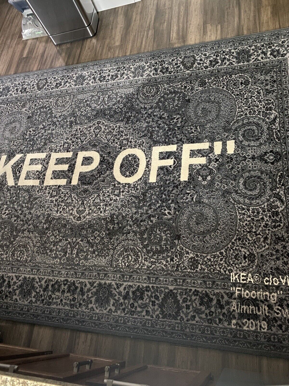 Virgil Abloh x IKEA KEEP OFF Rug 200x300 CM Grey/White AUTHENTIC RARE FIND