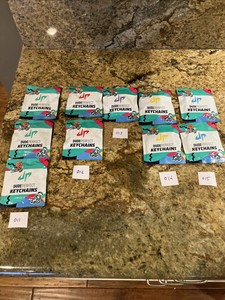 LOT OF 10 - Dude Perfect Keychains DP-KEY- 011, 012, 013, 014, 015 - SEALED NEW