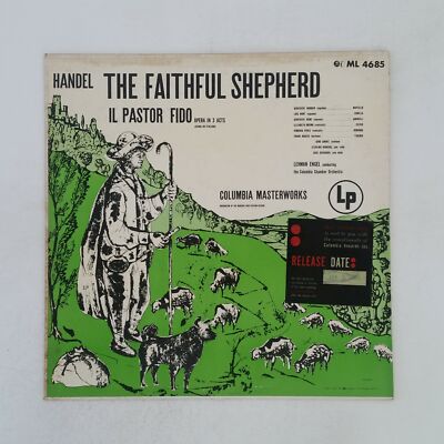 HANDEL Il Pastor Fido ML4685 Masterworks LP Vinyl VG+ near ++ Cover VG+ 1953