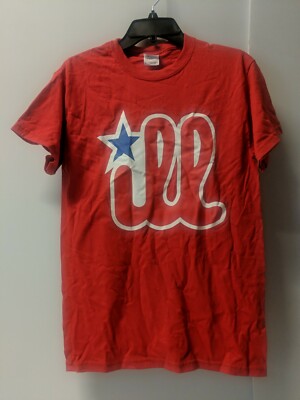 '' ill '' Philadelphia custom graphic T-shirt SZ S red ~ #368