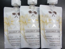 3 POUCHES DOUBLE DARK COCONUT CREAM BLACK 400X BRONZER 3.4 OZ TANNING LOTION