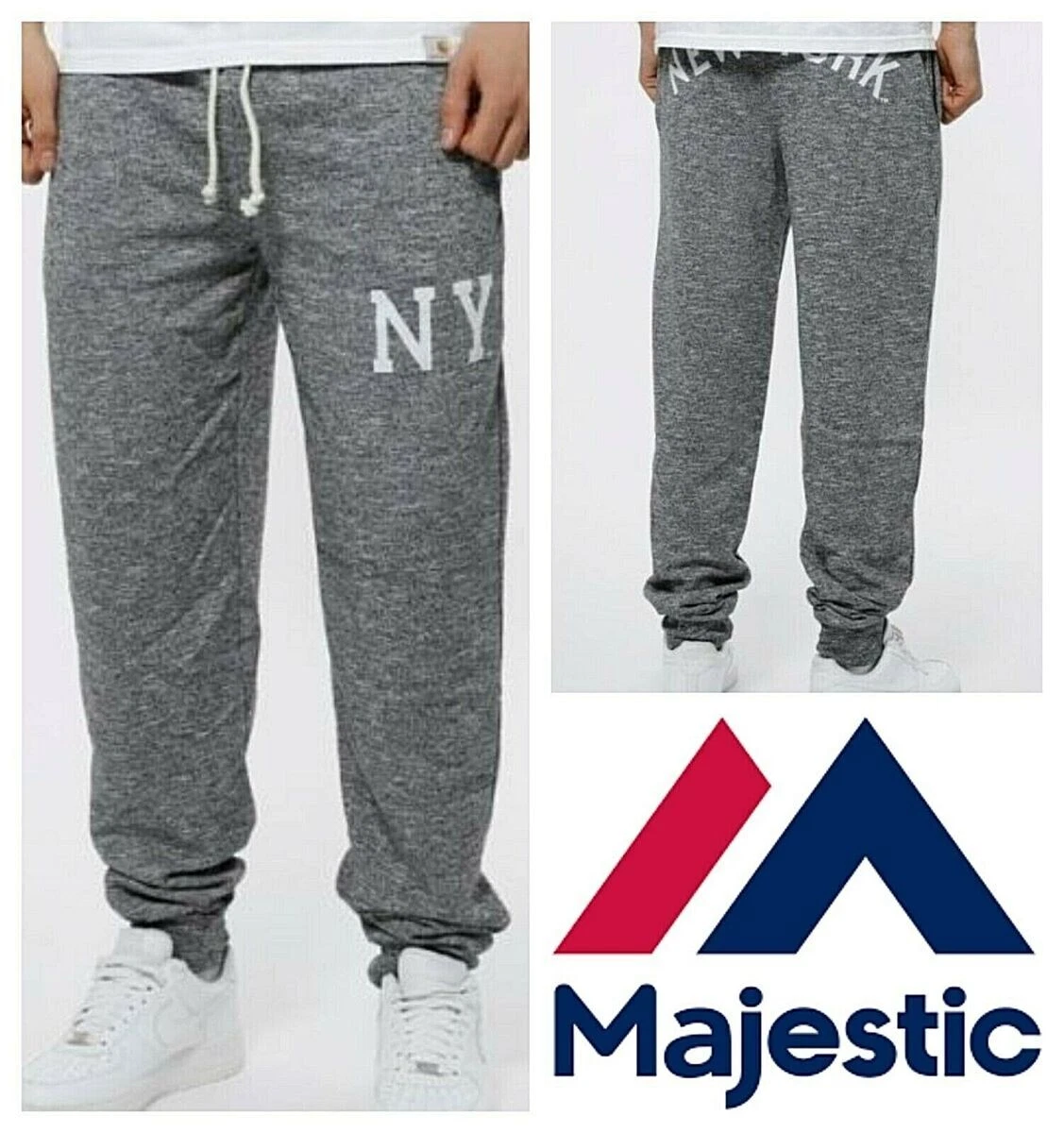 MAJESTIC GRIMALDI NY SWEAT PANTS TRACK BOTTOMS COTTON MLB JOGGERS BNWT MEN'S XL