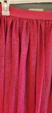 Matilda Jane Womens Tulle Glitter Midi Skirt Large Red Gold Sparkle pre-owned