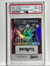MAC JONES 2021 Classics RED PRIZM ROOKIE “Classic Beginnings” GEM MT /50🔥PSA 10