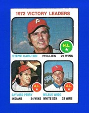 1973 Topps SET BREAK #66 VICTORY LEADERS CARLTON/WOOD/PERRY EXCELLENT+ (SB4)