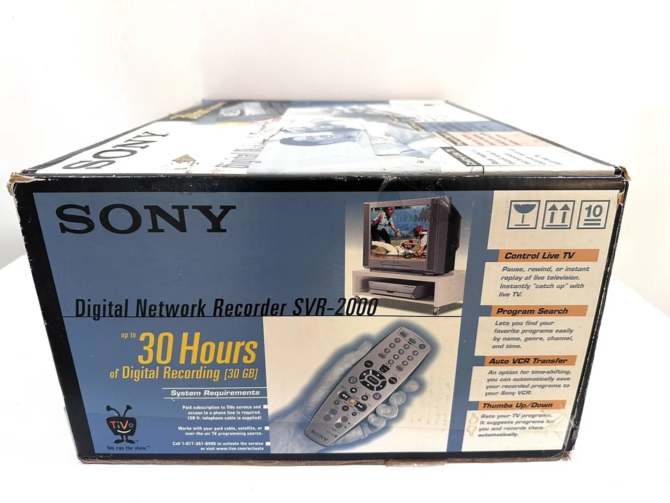 SONY SVR-2000 TiVo DVR Digital Recorder w Remote Upgraded Ethernet +160 Hrs - Image 4 of 4