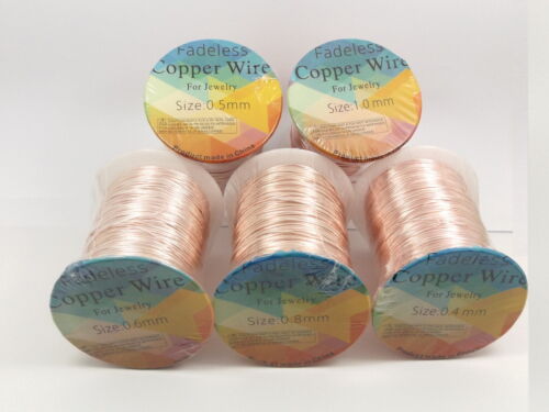 5M x Tarnish Resistant COPPER Brass Artistic Craft Beading WIRE DIY 0.3mm - 1mm - Picture 2 of 12