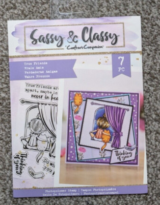 SASSY & CLASSY Crafter's Companion Photopolymer Stamp ''True Friends''; 7 pc