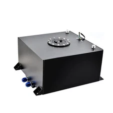 10 Gallon Lightweight Black Coat Aluminum Race Drift Fuel Cell Tank+Level Sender