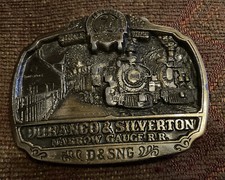 Durango Silverton Railroad Belt Buckle Colorado Narrow Gauge RR Metal Train
