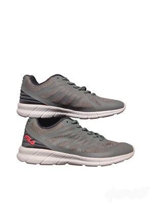 Womens Fila Coolmax Memory Foam  Running Shoes Size 8.5 M Gray Fabric 