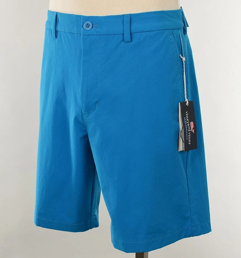 VINEYARD VINES Mens Island Blue 9" ON THE GO Flat Front Quick Dry Shorts 32 NWT