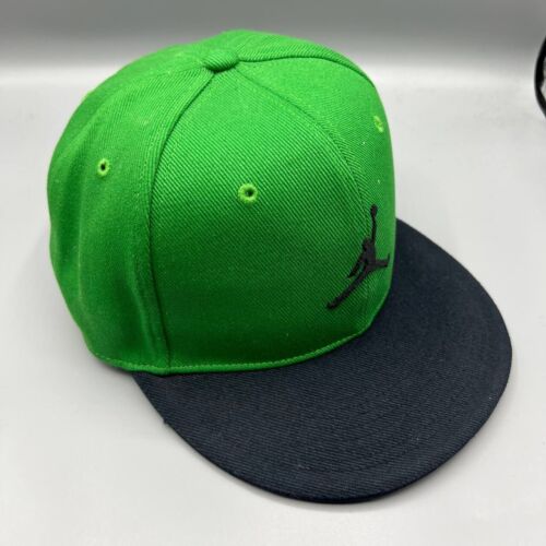 Air Jordan Mütze Herren 7 1/4 grün schwarz gesticktes Logo Jumpman nicht verstellbar Kappe - Bild 3 von 8