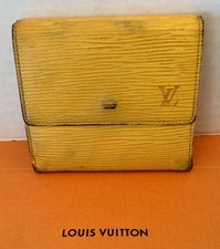  Louis Vuitton ELISE Clutch/ Walle Yellow EPI SP***3 VIntage Authentic 