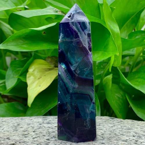 122G Natural colour Fluorite Crystal obelisk crystal wand healing stan - 第 8/15 張圖片