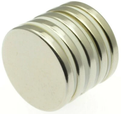 POWER MAGNET STORE 5 of 1" x 1/8" ( 25 x 3mm ) * 5.45Kg Pull Force * Powerful Disc Magnets Strong