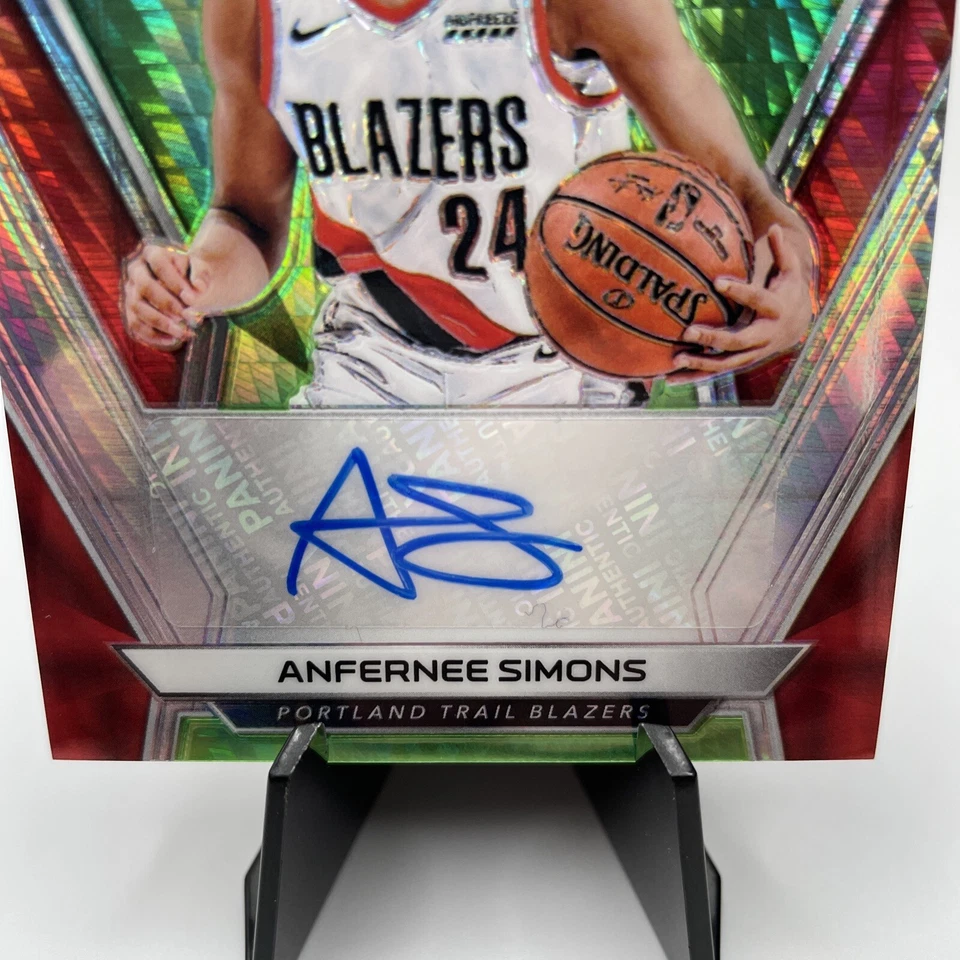 Anfernee Simons /49 RC AUTO Prizm 2018-19 Spectra Rising Stars Neon Green MINT - Image 3 of 4