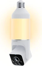 Bulb Cam Security Camera, 2K HD Outdoor Light Bulb Camera, Color Night Vision, D