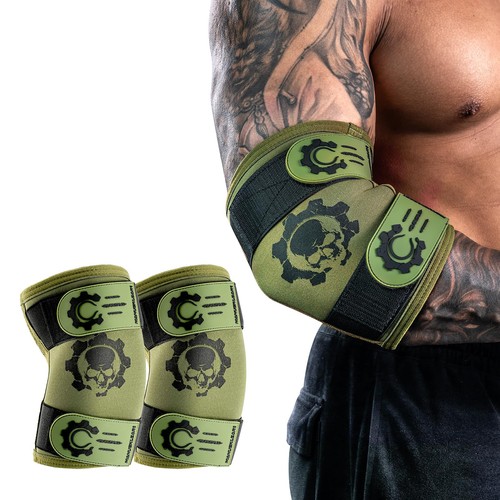 5mm Neoprene Weight Lifting Elbow Sleeves for Men (1 Pair), Olive Green, M (9... - Picture 1 of 6