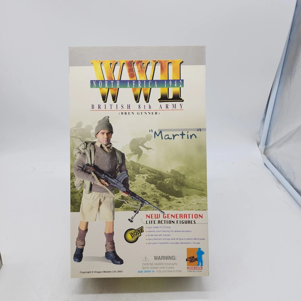 5B Dragon 1/6 WWII North Africa 1942 British 8th Bren Gunner MARTIN Figure New