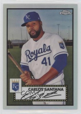 2021 Topps Chrome Platinum Anniversary Refractor Carlos Santana #254 e9p