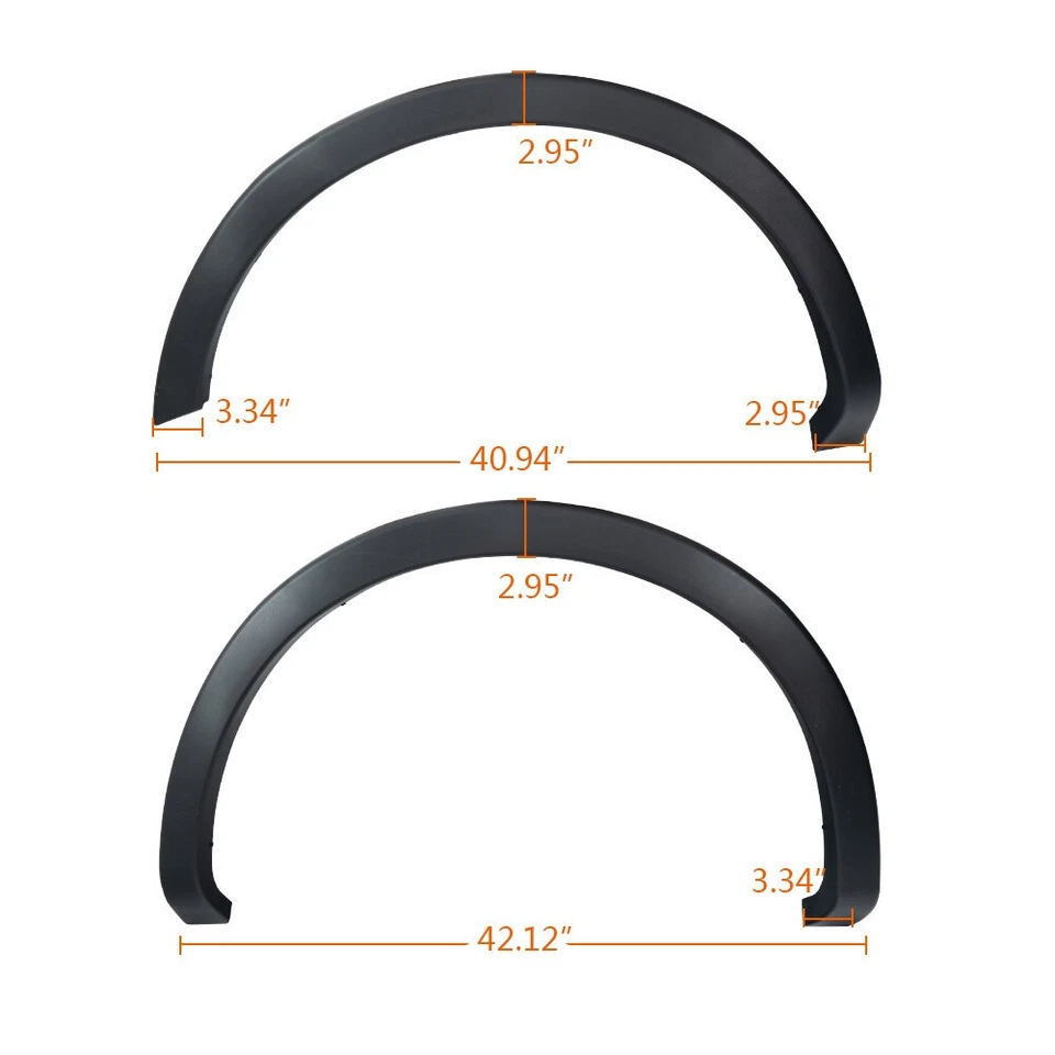 Fit For 2009-14 Ford F150 Replacement Fender Flares Wheel Protector Matte Black - Image 3 of 3