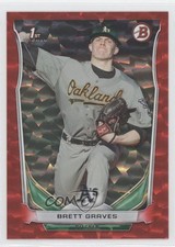 2014 Bowman Draft Red Ice 46/150 Brett Graves #DP73 e8d