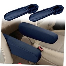 2PC Car Front Seat Armrest Covers,Universal Size Seat Arm Rest Navy Blue-2PC