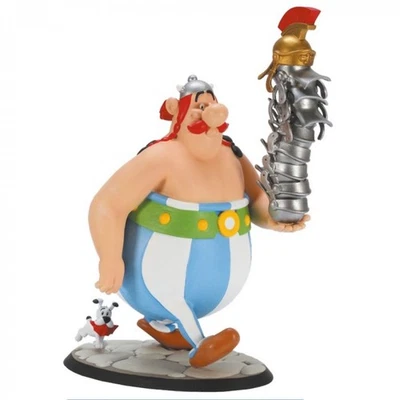 Figurine en résine Astérix Plastoy Collectoys - Obélix Pile de casques - Photo 1/4