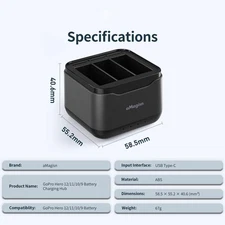 NNEIDS Gopro Hero Battery Charger Seat - Amagisn