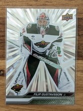 2023 24 Upper Deck Filip Gustavsson Silver Outburst #341 Minnesota Wild!