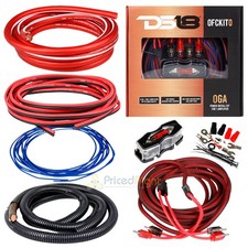DS18 OFC 0 Gauge Amp Kit Copper Wiring Installation Car Audio Install OFCKIT0