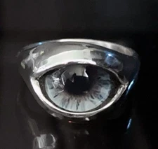 silver eyeball ring 925