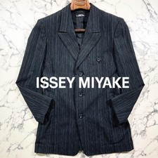 ISSEY MIYAKE PE61-FD084 Pleated Tailored Jacket Black Men  s M 1996 EL AGA