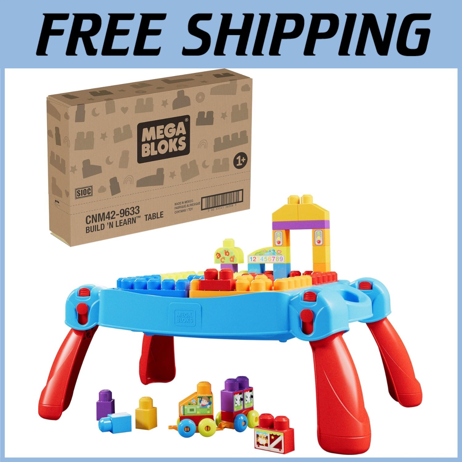 MEGA BLOKS First Builders Toddler Blocks Table= | eBay