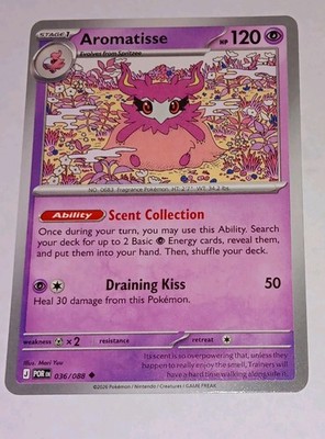 Pokémon Aromatisse POR 036/088 Common Regular Stage 1 120 HP 50 ATK English 2026