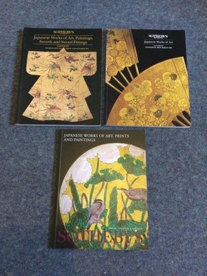 3x Japanese Oriental Auction Catalogues Sothebys, years 1989 1995 2000