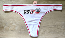 NWT Rare Vintage Victoria's Secret PINK RSVP Cotton Extra Low Thong Panties L