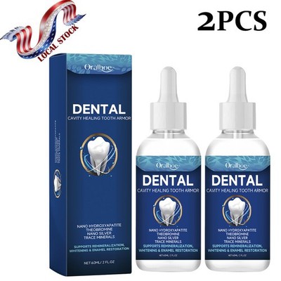 2PCS Dental Cavity Healing Tooth Armor Teeth Care Whitening Enamel Restoration